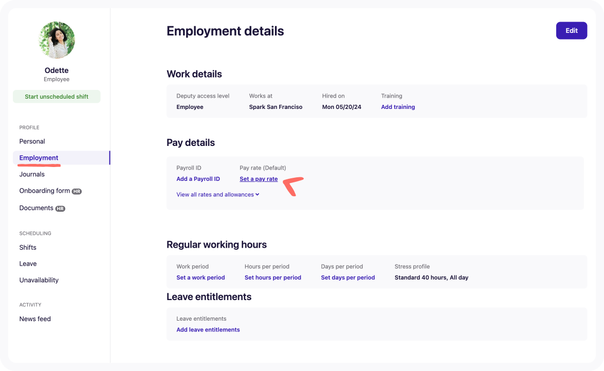 employee profile employment add pay rate.png