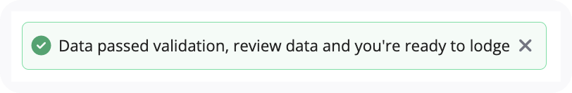 Screenshot of the confirmation message.