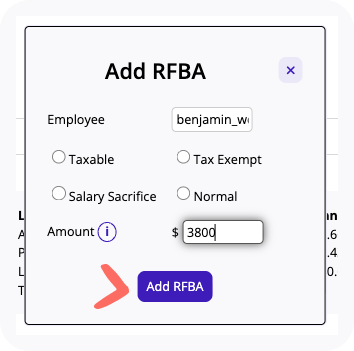 Add RFBA button.