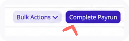 View of Complete Payrun button.