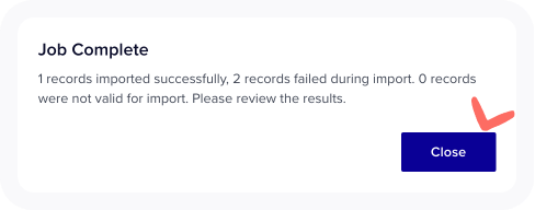 Import complete