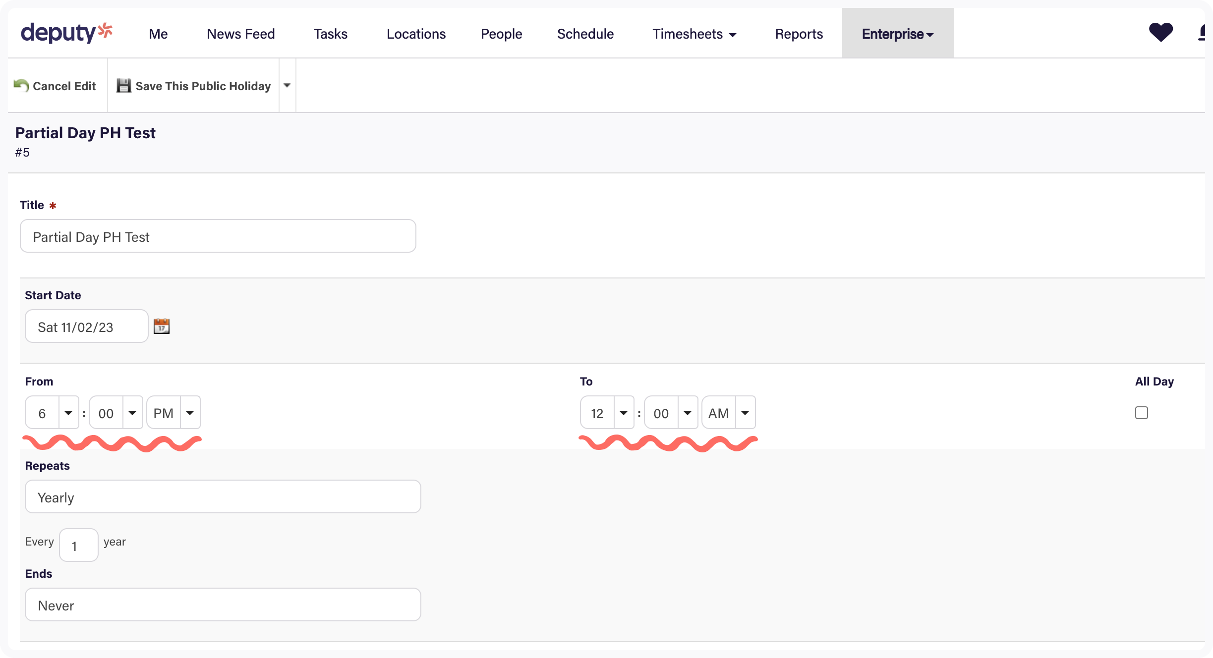 Manage public holidays Deputy Help Center