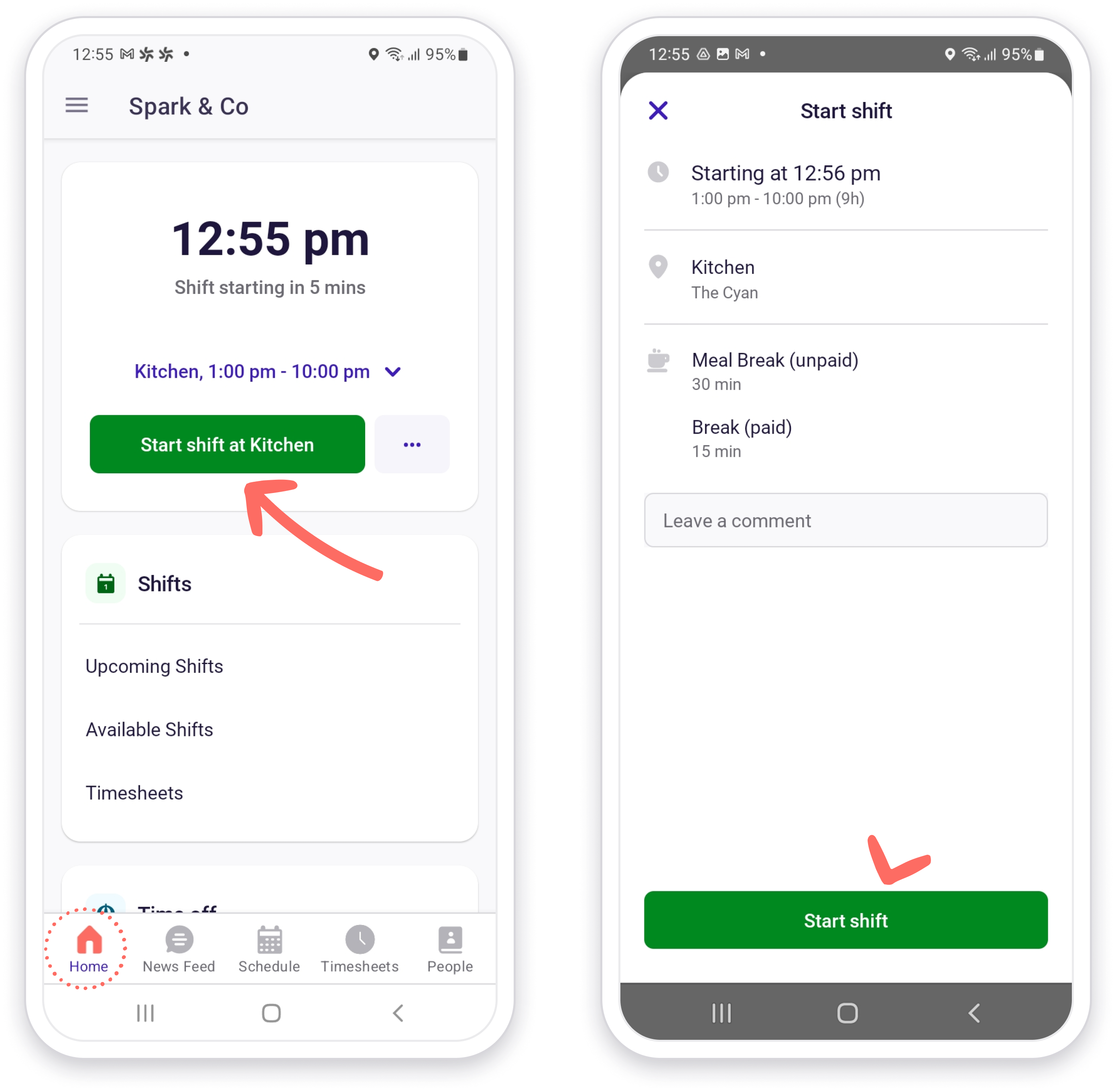 Start and end your shift Deputy Help Center