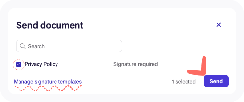 Select privacy policy click send.png