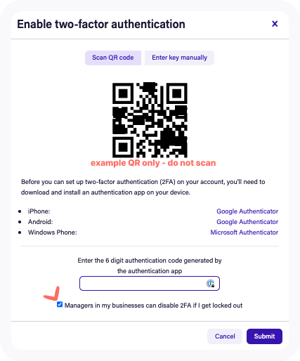 how to set up two factor authentication with google authenticator