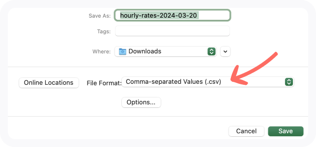 save as CSV.png