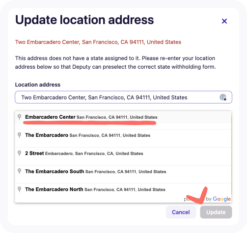 update location address with state code.png