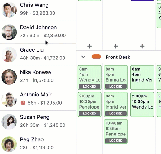 team member in schedule list.gif